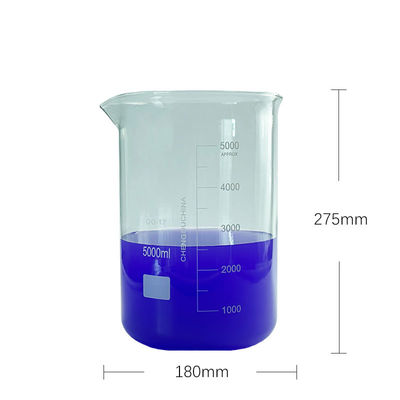كأس مختبر قياس الزجاج 5000 مل زجاجة وسائل الإعلام المفاعل قابلة للتخصيص