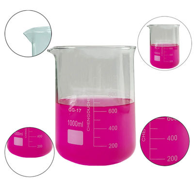 جودة  OEM Glass Measuring Laboratory Beaker 1000ml Customizable مصنع