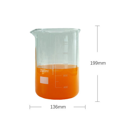 زجاج لقياس مختبر كأس 2000 مل زجاجة وسائل الإعلام المفاعل قابلة للتخصيص